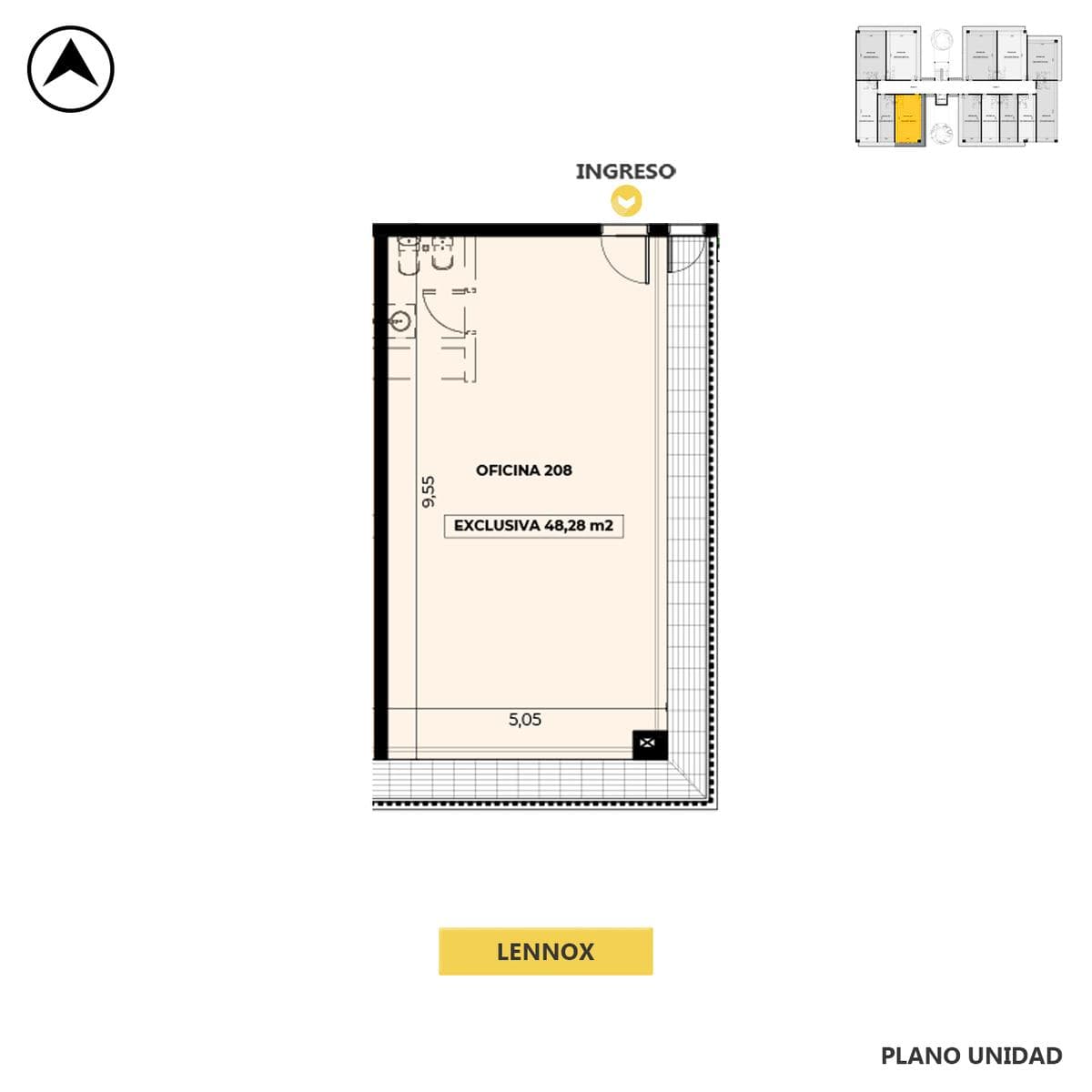 Venta / permuta - Oficina de 50 m2 - Funes centro - 1