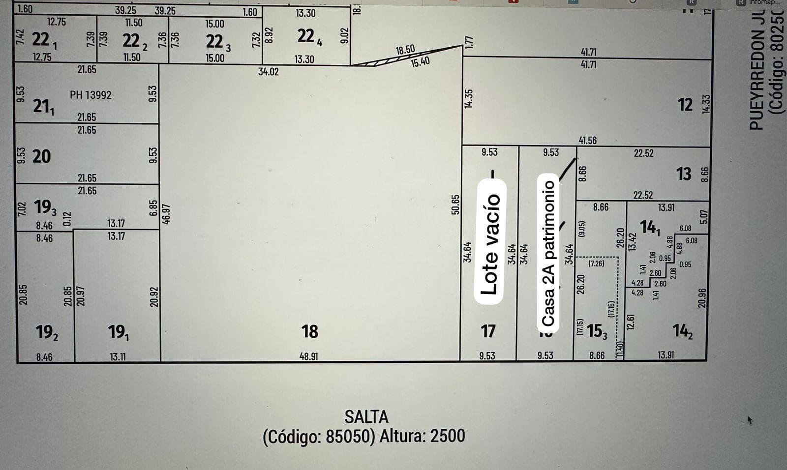 Terreno vacio, 13 mts altura, Pichincha, acepta m2 - 1