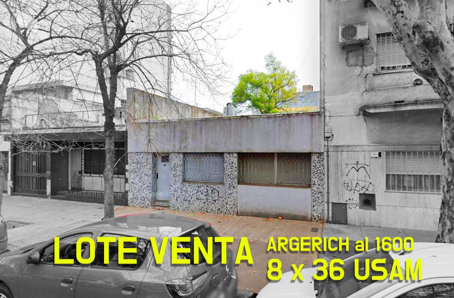 VENTA Terreno Lote Argerich al 1600 - 8x36 - USAM - 1