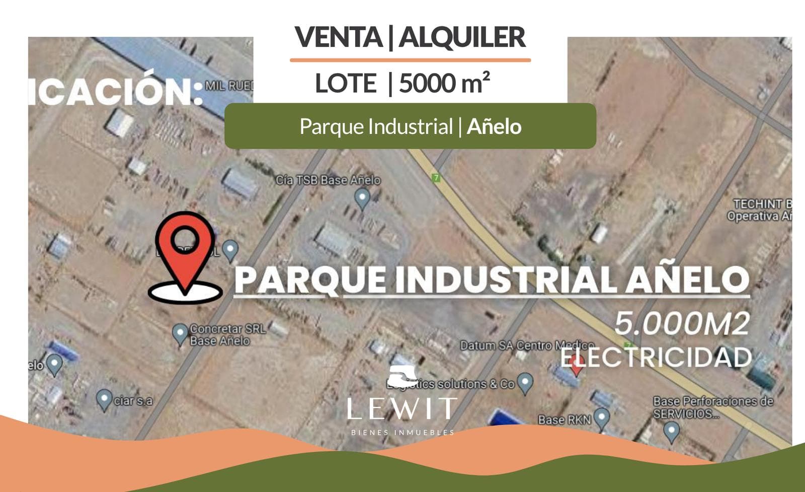 VENTA O ALQUILER DE LOTE DE 5000m² EN AÑELO ZONA PARQUE INDUSTRIAL - 1