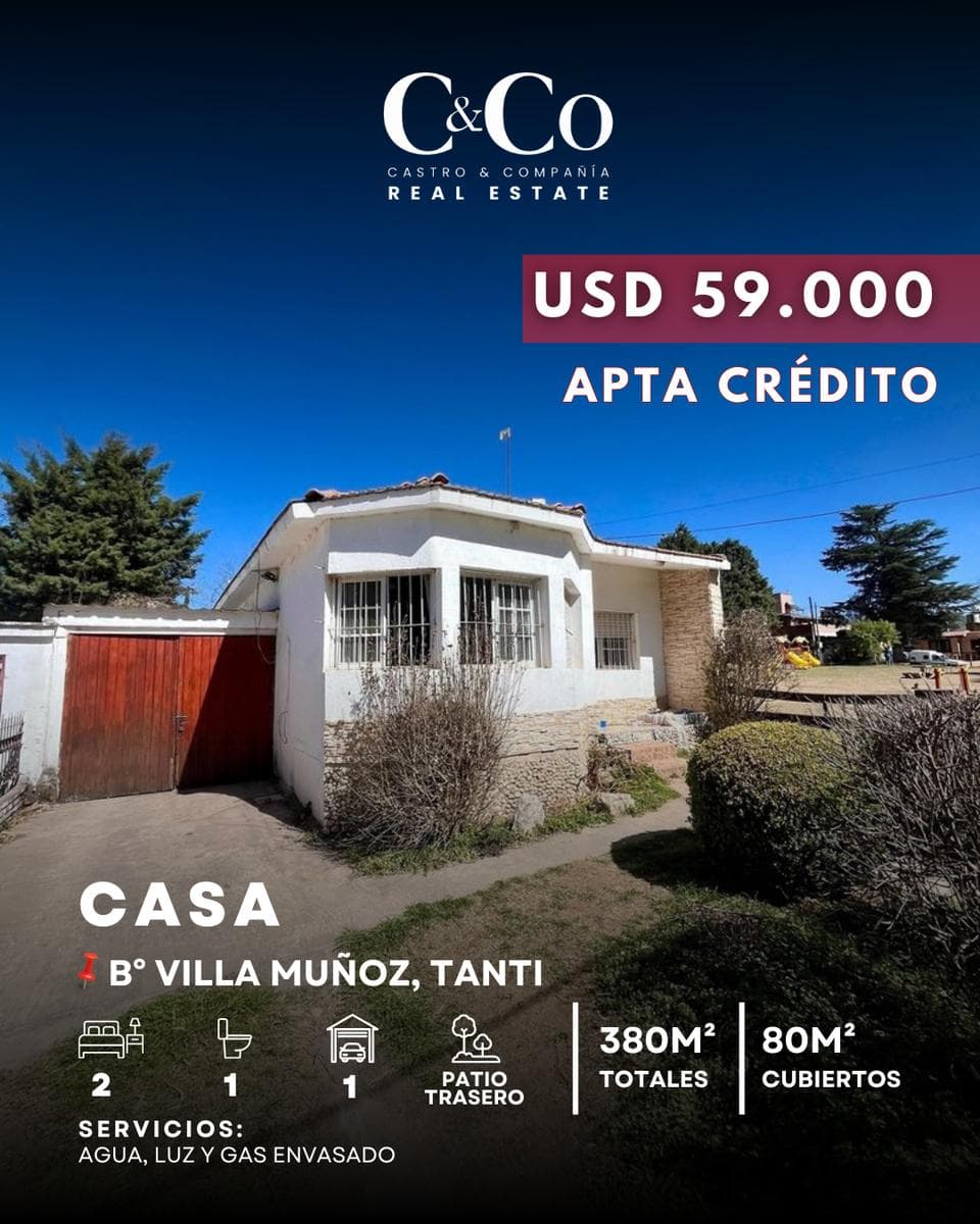 Venta de Propiedad De 2 Dormitorios Y Cochera A 300M De Ruta 28 En Tanti - 1