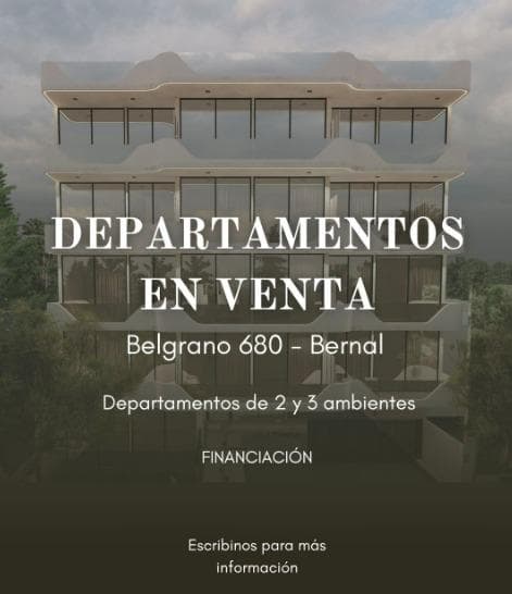 Departamento en venta en Bernal - 1
