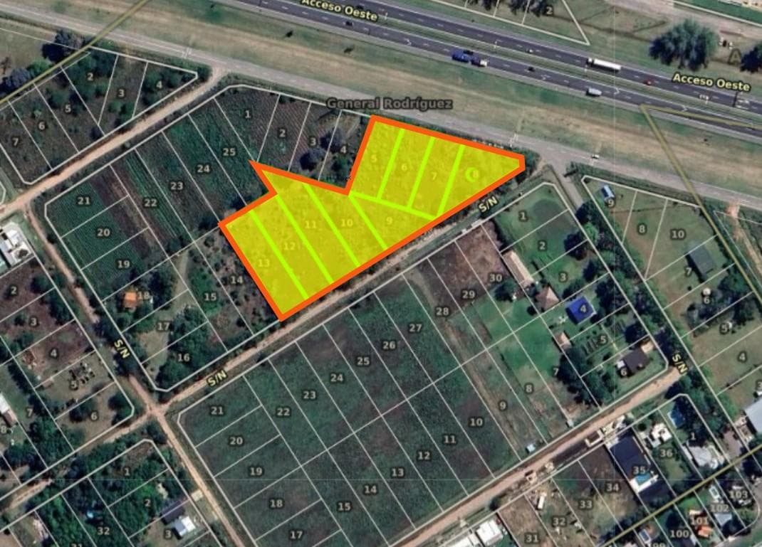 Fracción Comercial en Esquina 8.000 m² s/ Colectora Acceso Oeste - General Rodriguez - 1