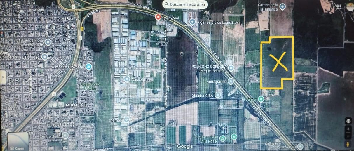 TERRENO de 38 ha a metros Autopista Cordoba-Pilar. Ideal Predio Industrial, logísticos, etc - 1