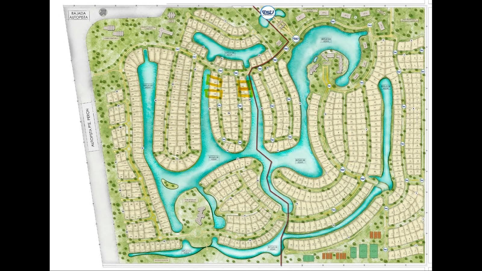 Terreno de 730 M2 con fondo a laguna en Barrio el Principado, Canning listo para construir - 1