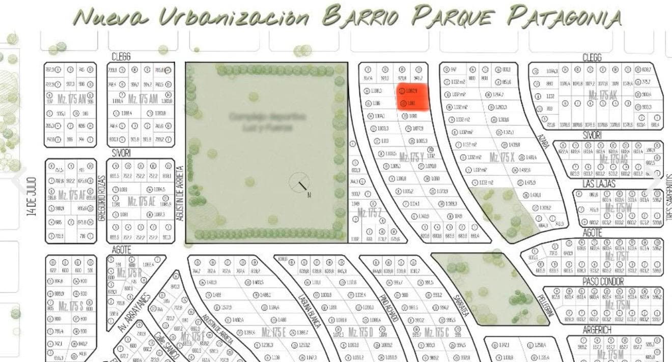 Lote de 1088 mts - Barrio Parque Patagonia - 1