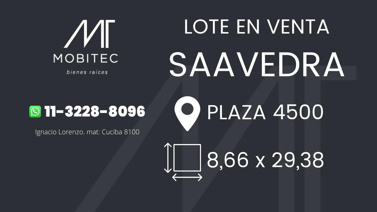 Terreno en SAAVEDRA - 1