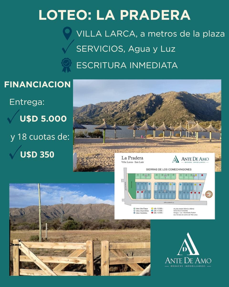 Loteo LA PRADERA Villa Larca, Centro - Merlo (San Luis) - 1
