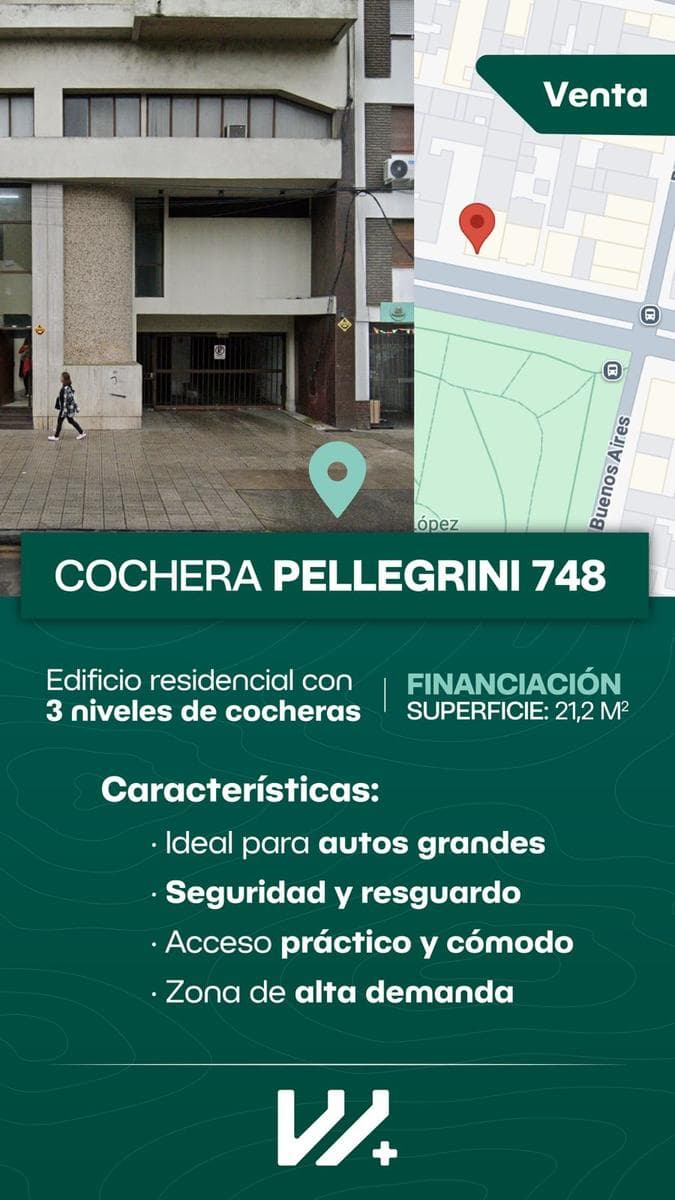 Venta cochera en Av Pellegrini , barrio Martin - 1