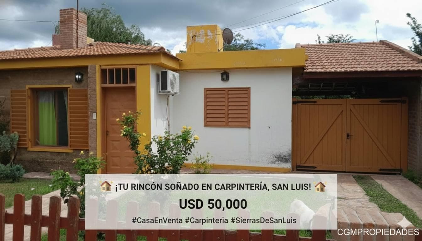 VENTA CASA DE 2 HABITACIONES EN CARPINTERIA, SAN LUIS - 1