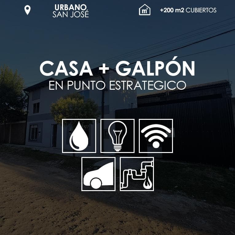 Casa + Galpón en Villa San Jose - 1