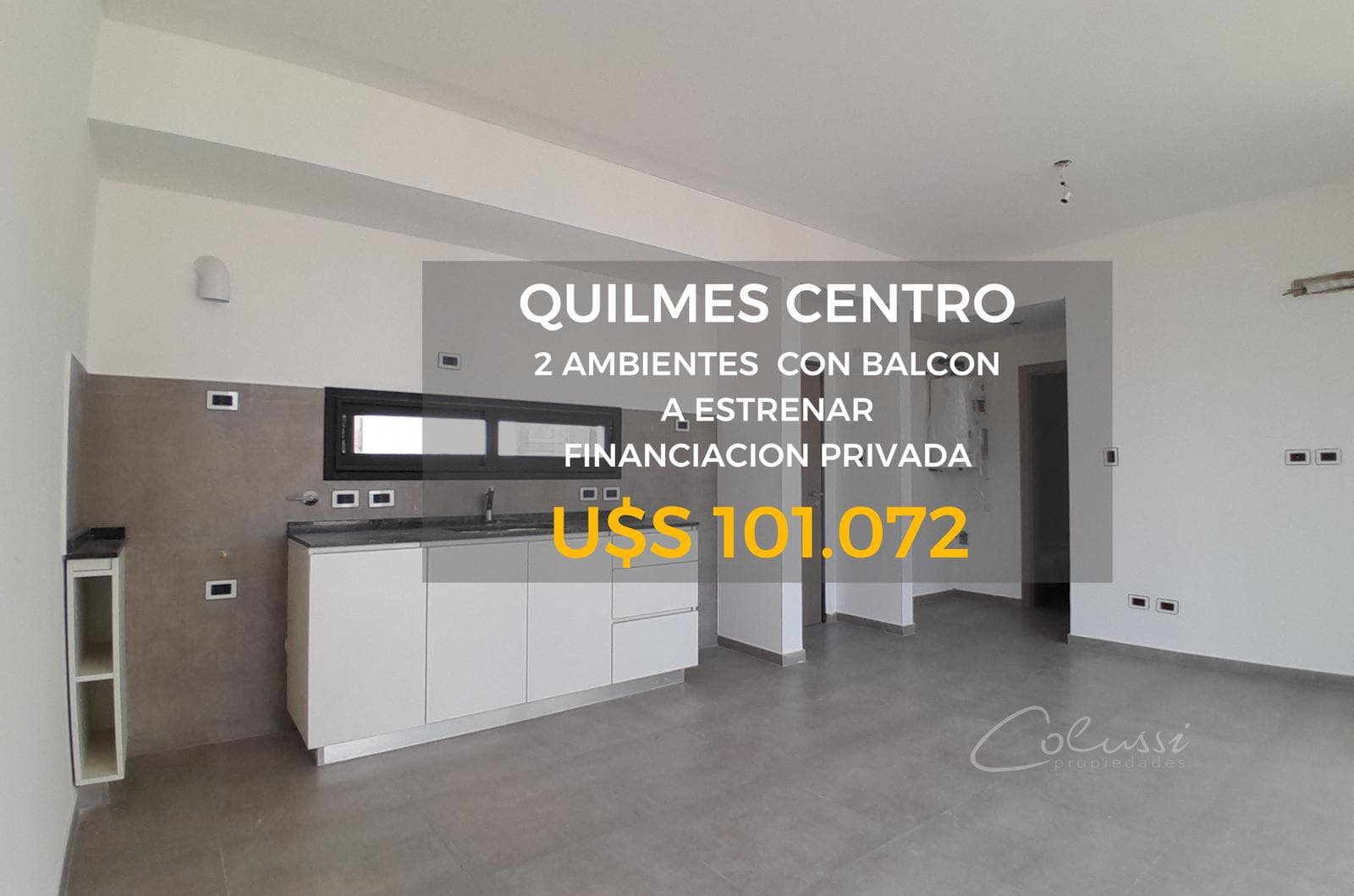 Departamento en Quilmes Centro 2 Ambientes con balcón a Estrenar - 1