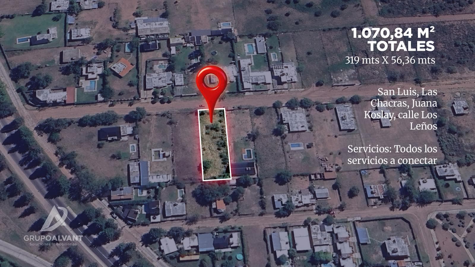 VENTA Terreno 1.070,84m2. Los Leños. JK - 1