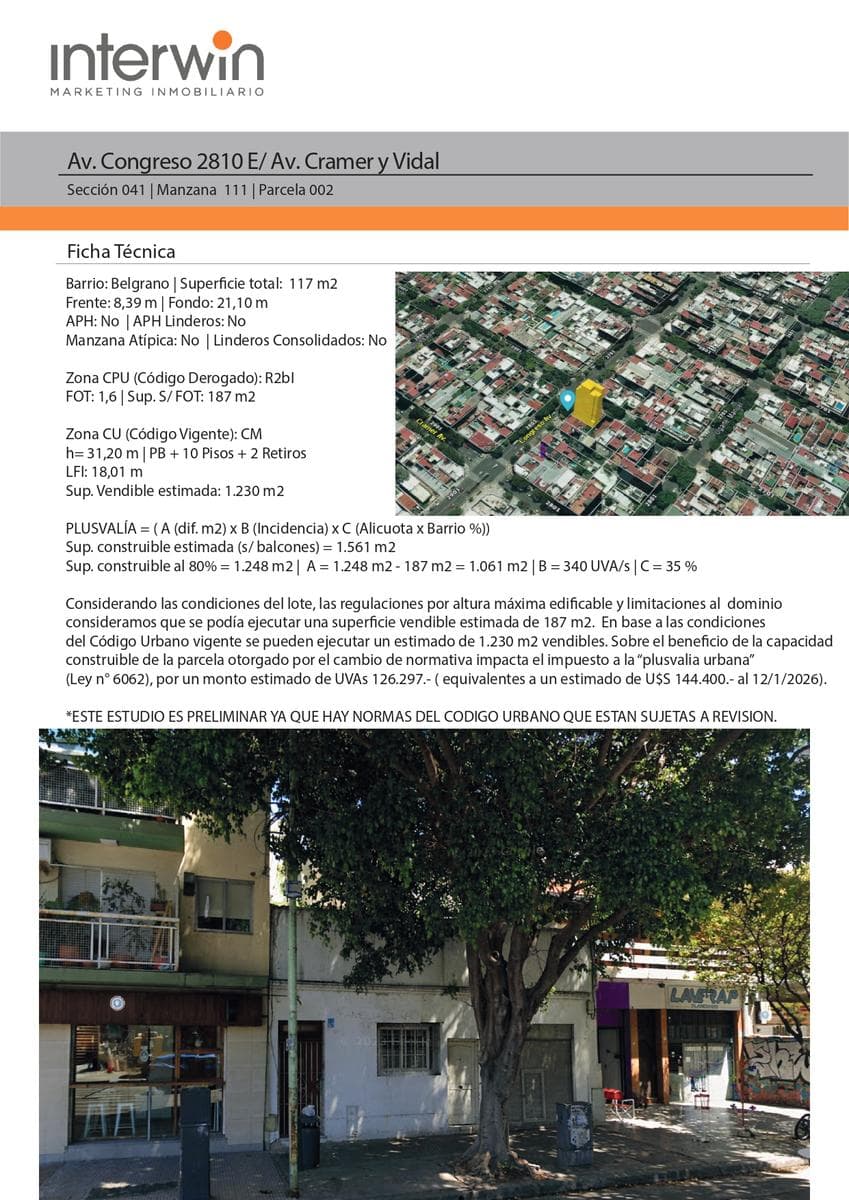 Terreno en Belgrano - 1