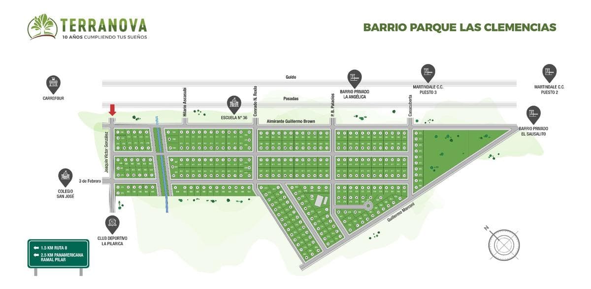Terreno en Venta, 210m2, en Barrio Parque Derqui, Pilar, GBA Norte - 1