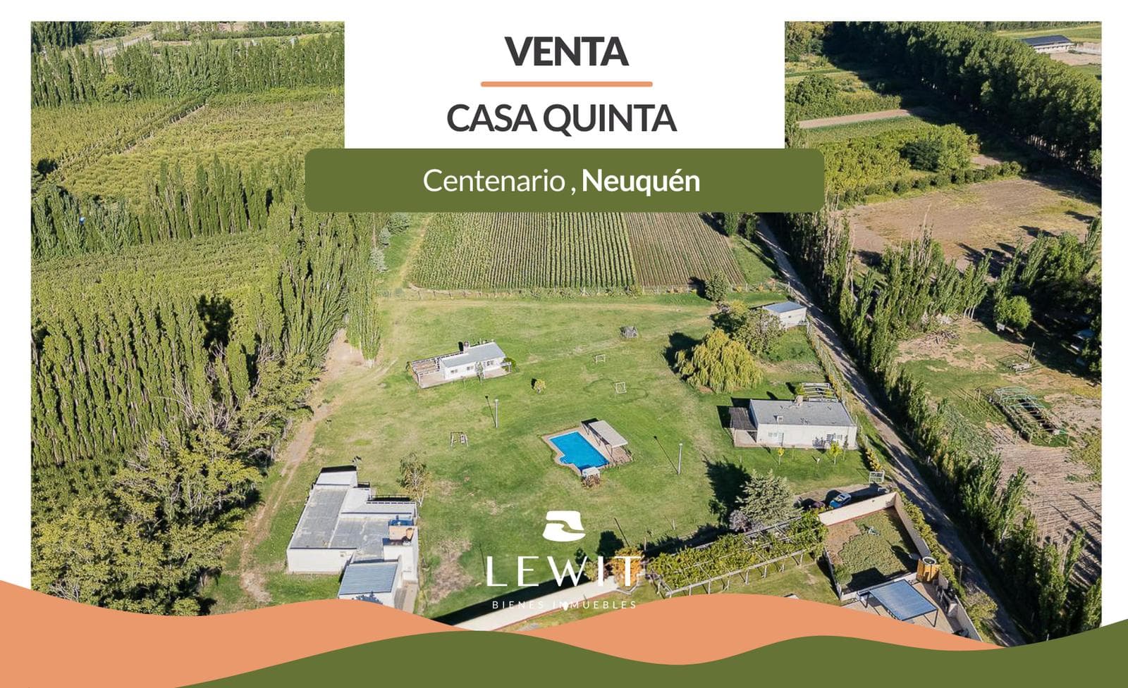 VENTA QUINTA 5 Ha CON CASA PRINCIPAL Y 3 DEPARTAMENTOS CON PILETA EN CENTENARIO NEUQUEN - 1