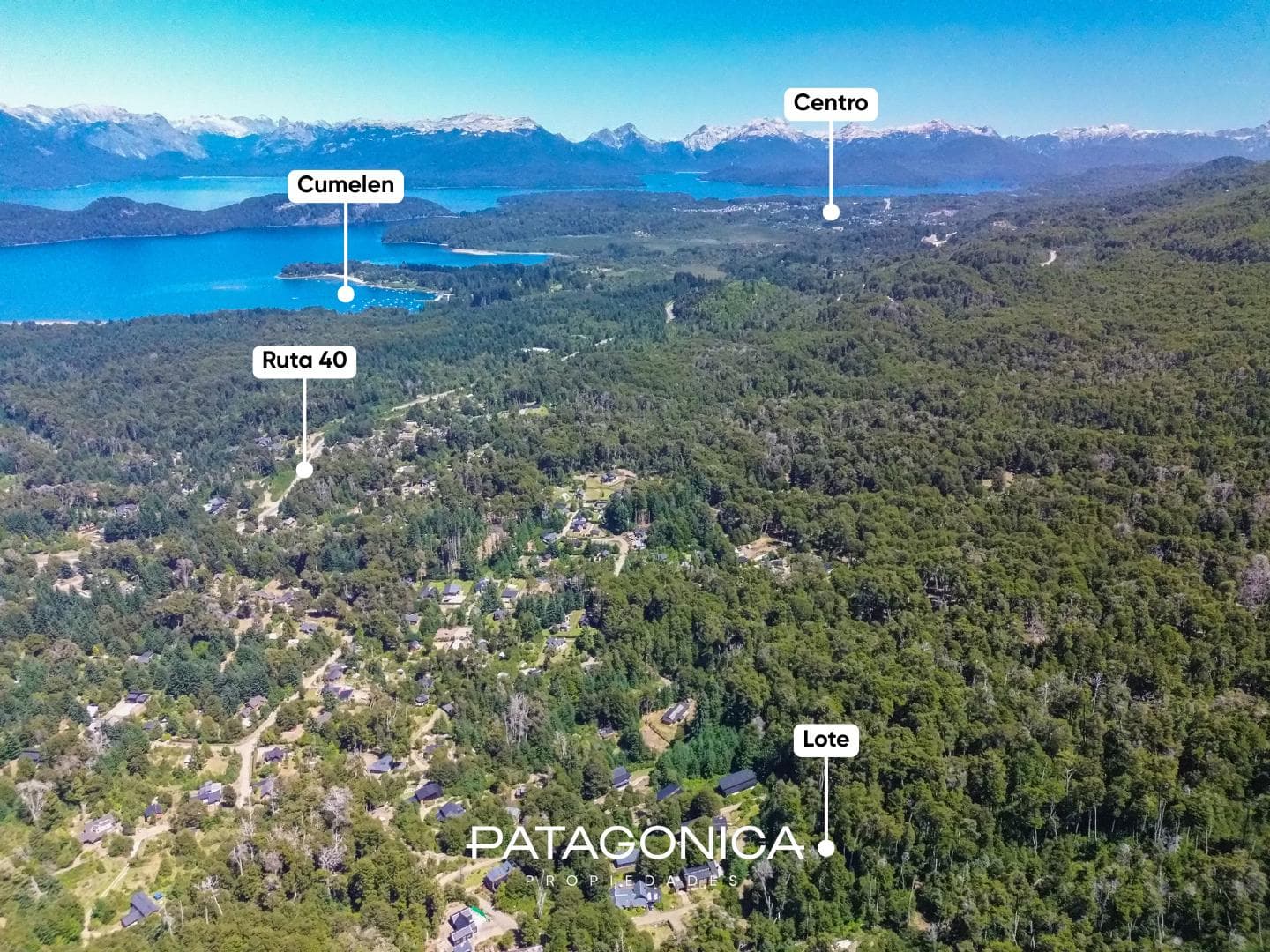 VENTA- Terreno plano con vista lago/montañas B°Manzano Chico, Villa la Angostura - 1