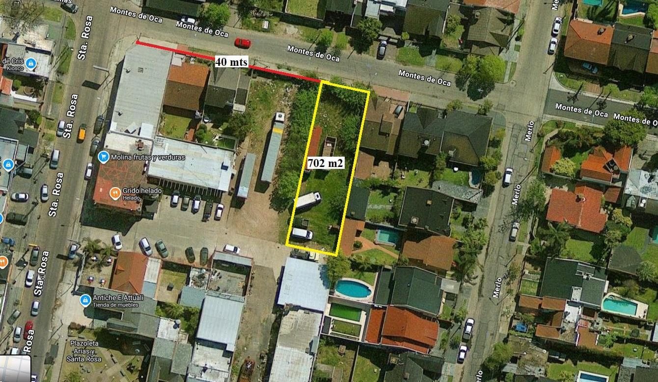 VENTA DE AMPLIO LOTE A MTS DE SANTA ROSA - 702 M2 - CASTELAR - 1