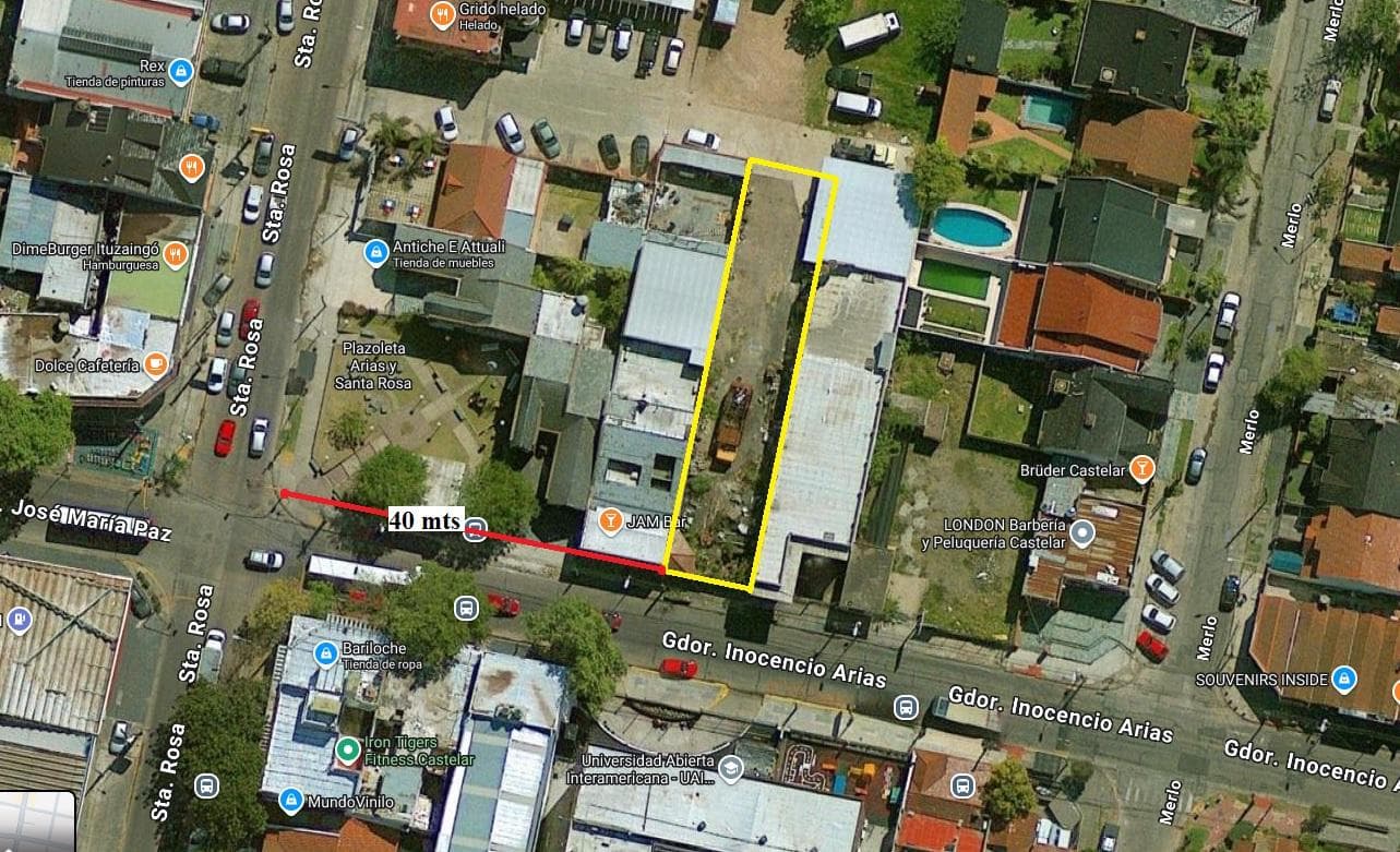 VENTA - LOTE CON MEJORAS SOBRE AV ARIAS- PROX SANTA ROSA - 468 M2 - CASTELAR - 1