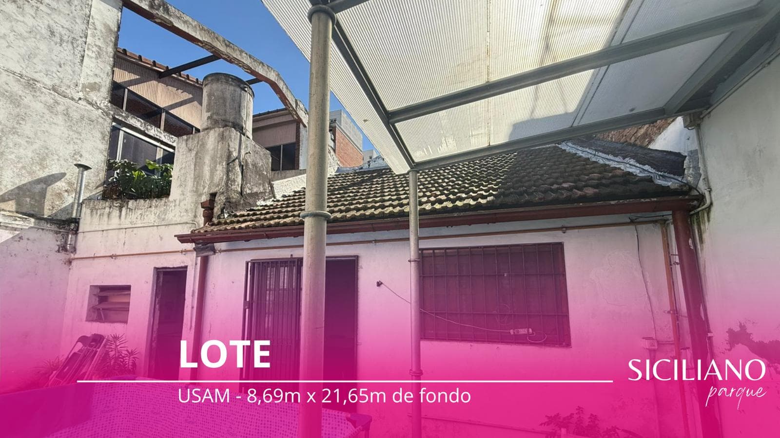 Venta - Lote - USAM - Parque Chacabuco - 893m² vendibles - 1