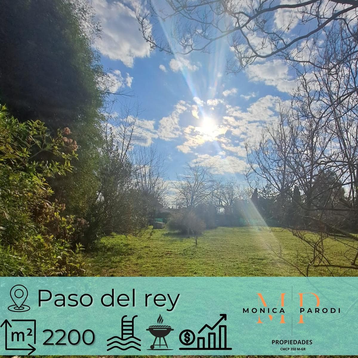 LOTE DE 2200 M² EN VENTA EN PASO DEL REY – DOS VIVIENDAS, PILETA Y GRAN PARQUE - 1