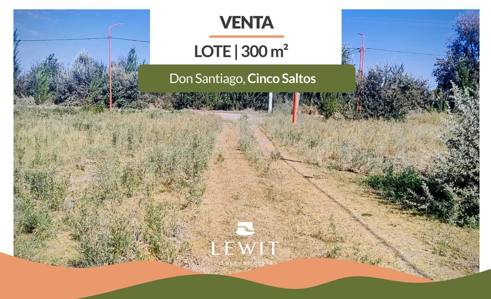 VENTA TERRENO 300m² CINCO SALTOS LOTEO DON SANTIAGO - 1