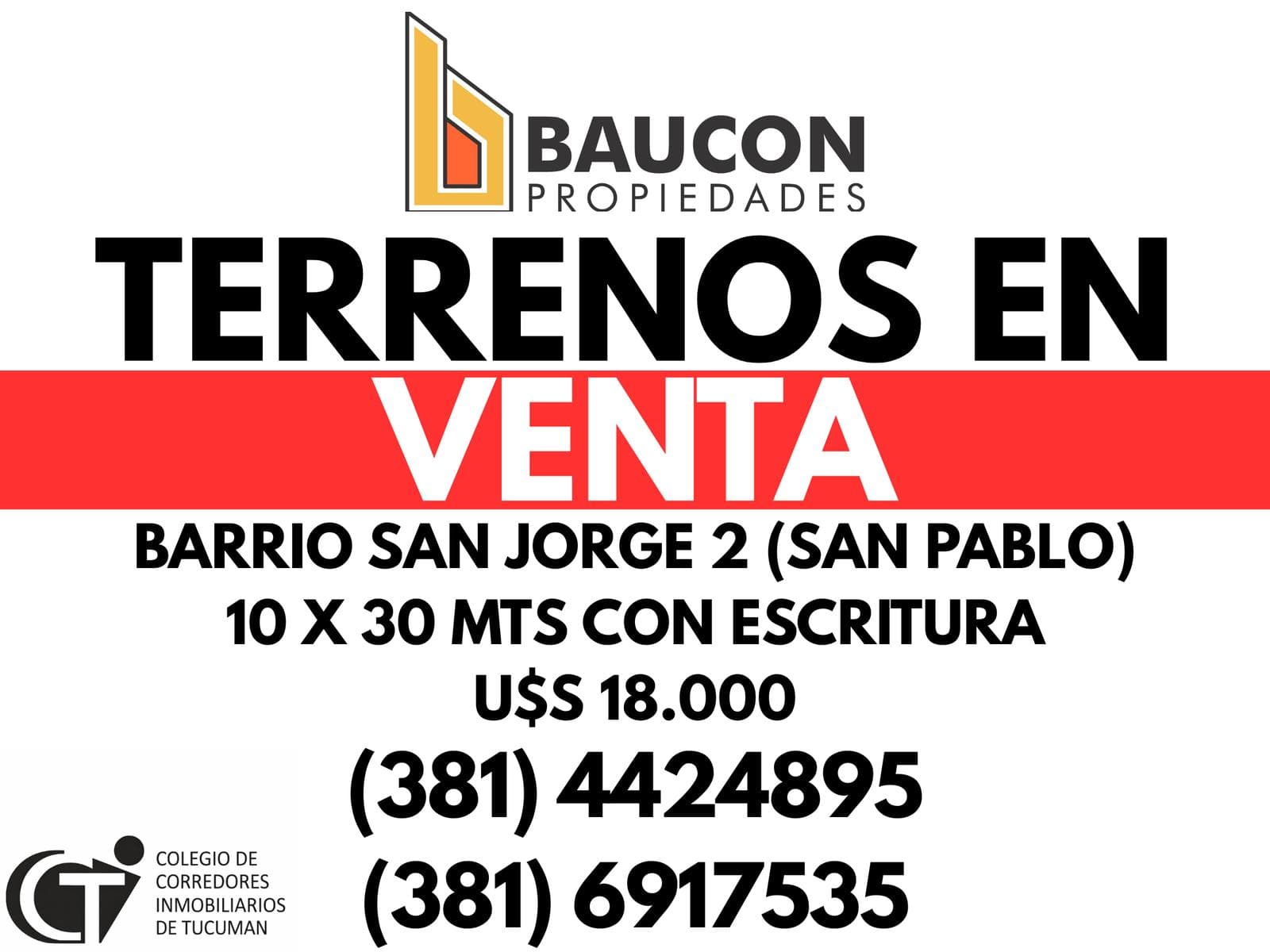 Terreno en Venta Barrio San Jorge 2 (San Pablo) - 1