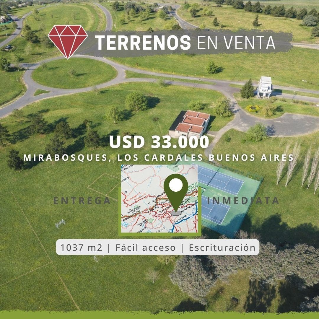 TERRENO EN VENTA MIRABOSQUES ALTO LOS CARDALES, BUENOS AIRES. - 1