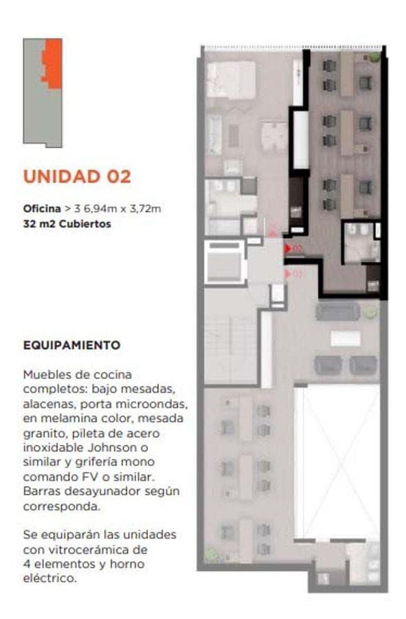 VENTA OFICINA A ESTRENAR AL FRENTE MENDOZA 2700 - 1