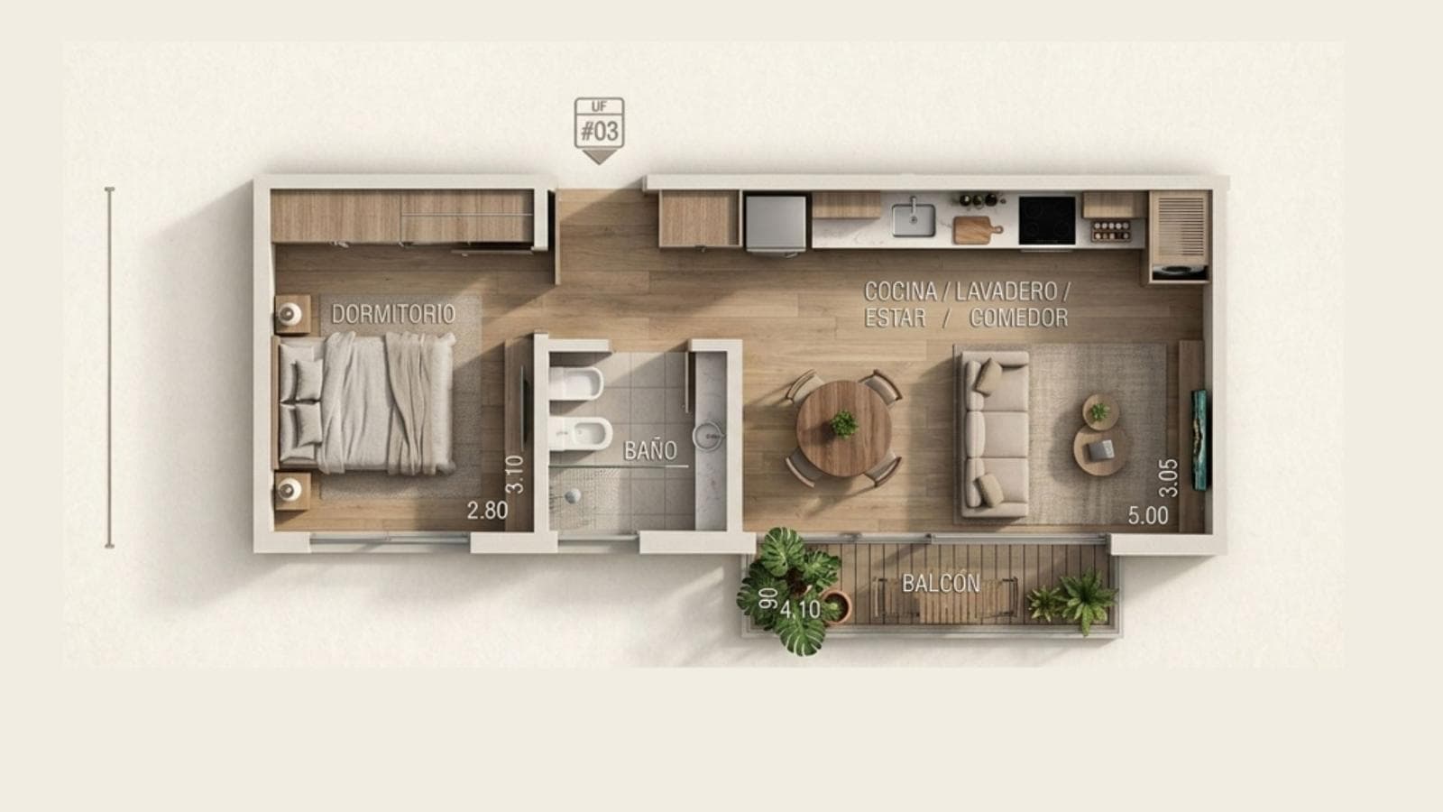 Departamento en Olivos - 1