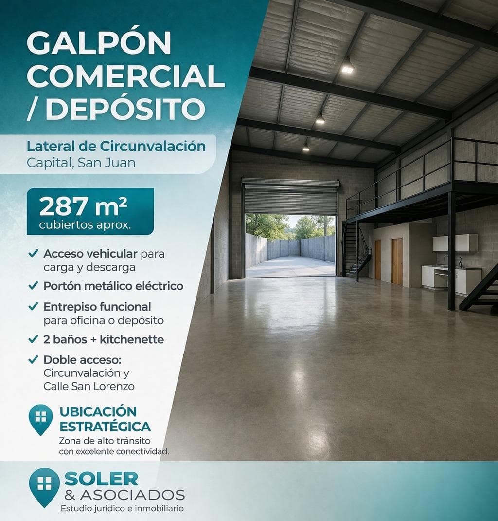 Venta de Galpón en capital - 1