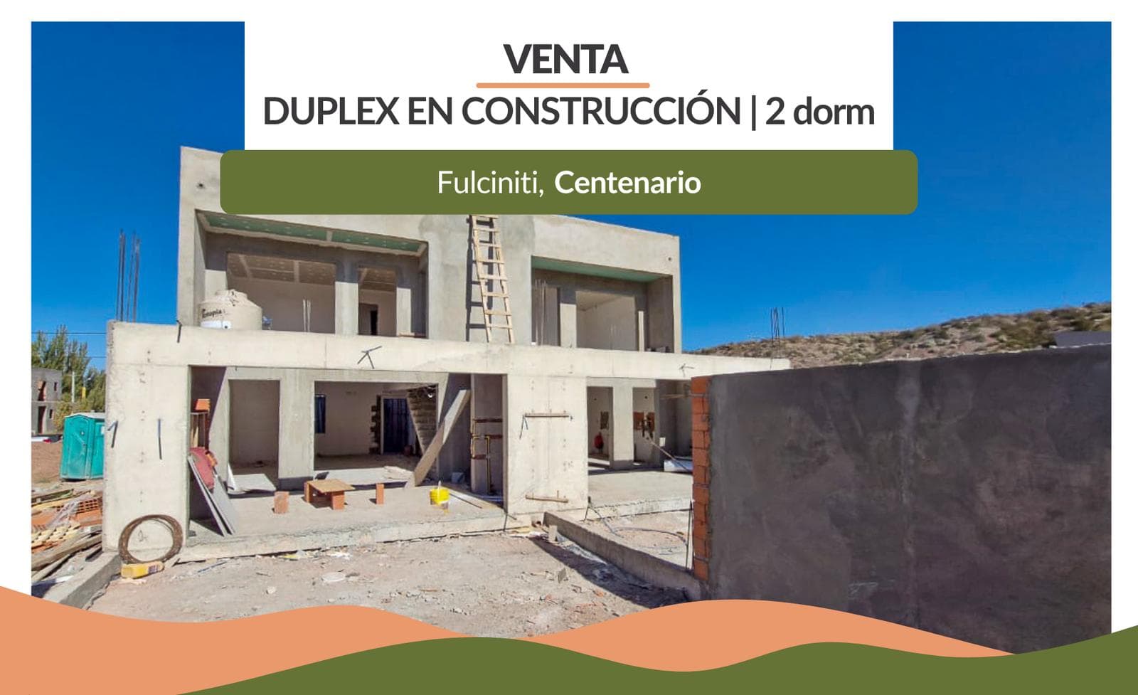 VENTA DUPLEX EN CONSTRUCCION 2 DORMITORIOS EN FULCINITI CENTENARIO - 1