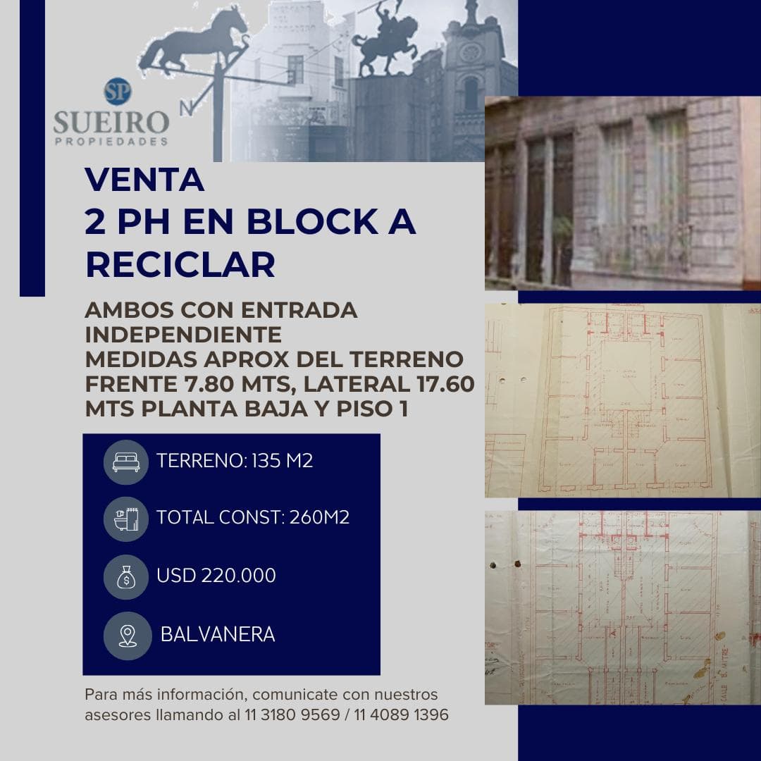 Venta De 2 Phs En Block A Reciclar En Billinghurst Al 80 - Balvanera - 1