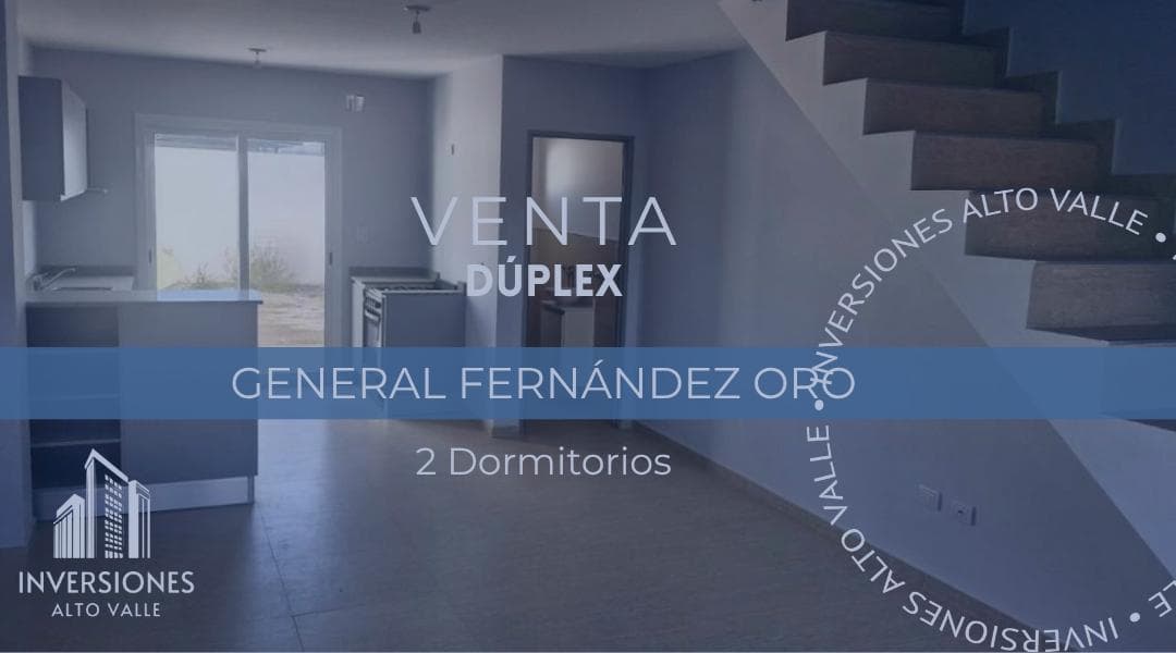 Venta Dúplex a Estrenar. 2 dormitorios, patio, parilla, cochera. General Fernández Oro. - 1