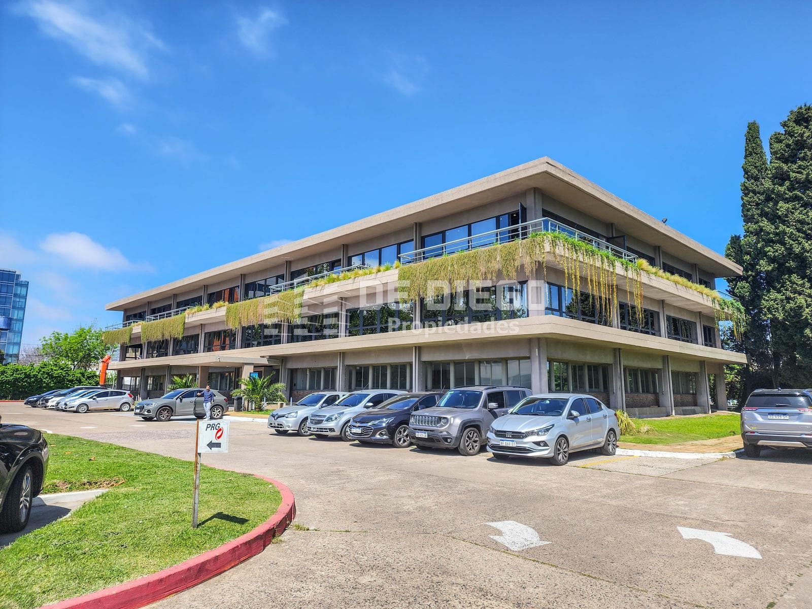 Oficina en alquiler 220 m2 con 4 cocheras dentro de predio con seguridad, Olivos - 1