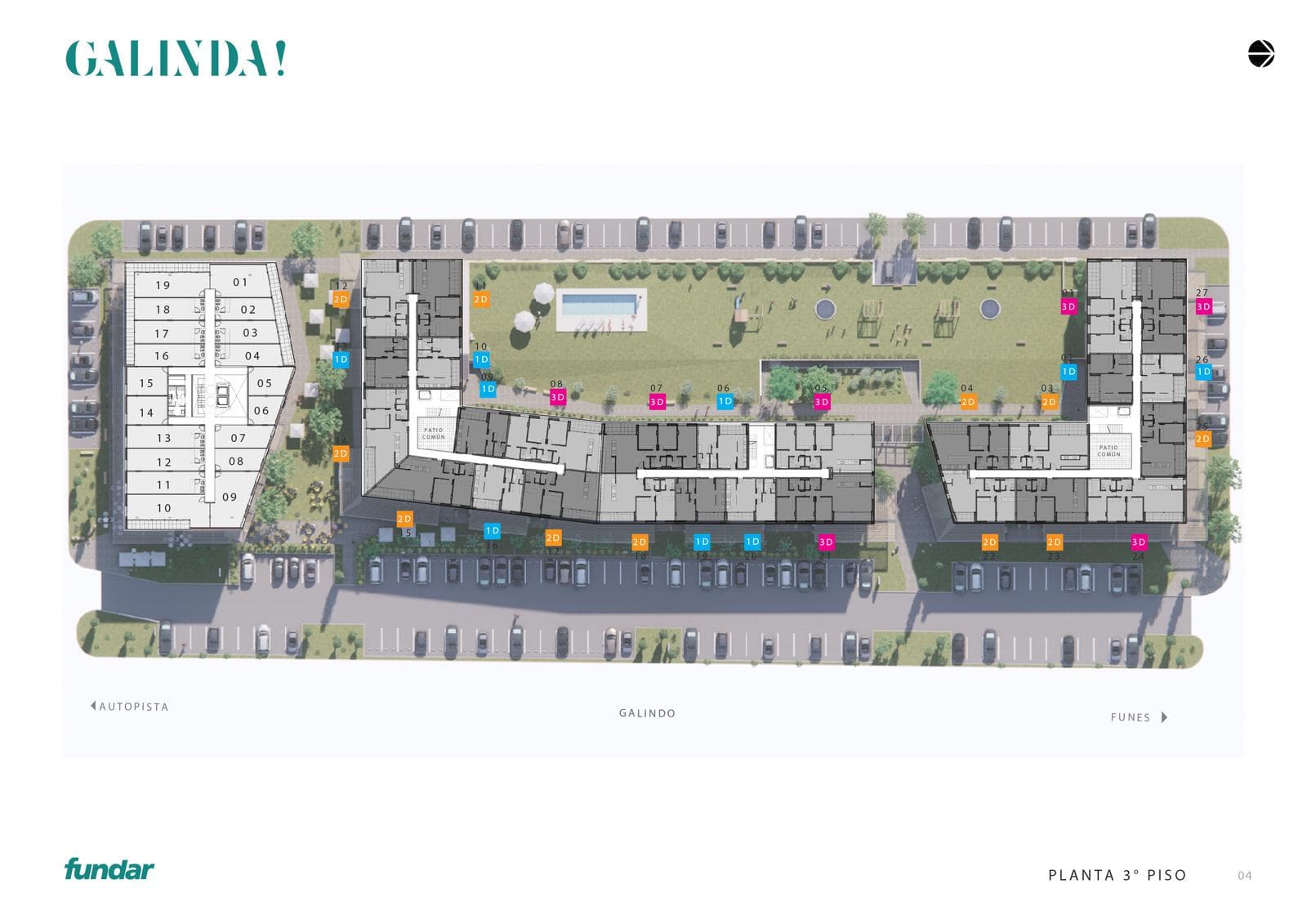 VENTA - Oficina - Apto Blanqueo - Frente Parque - Galinda, Funes - 1