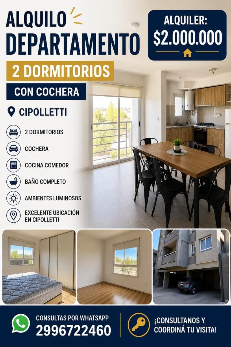 Departamento DE 2 DORMITORIOS EN CIPOLLETTI - 1
