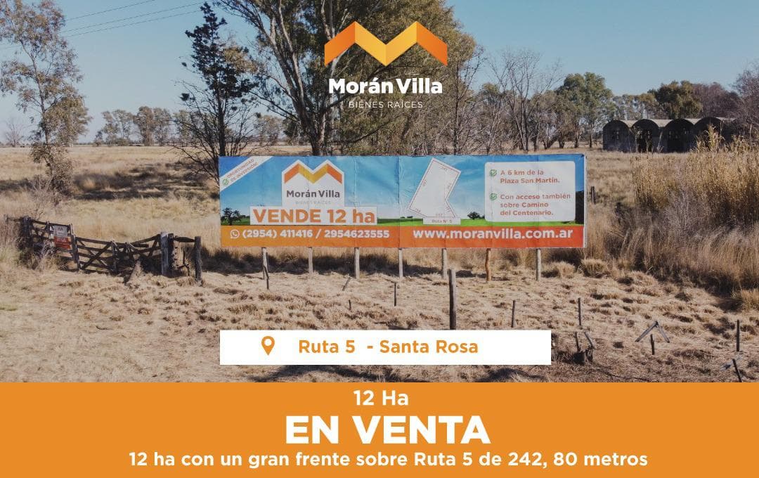 12 Ha sobre Ruta 5 a 6 km de la Plaza de Santa Rosa - 1