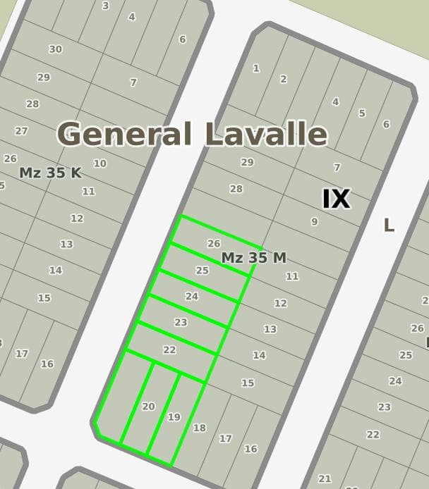 Lotes en Pavón-General Lavalle- CALLE EL TALA Y LA PERDIZ. - 1